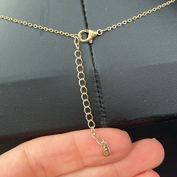 Gold lariat Y necklace CZ adjustable 18" 20" LA CN La Gem & Jewelry Design, Inc - Picture 8 of 10